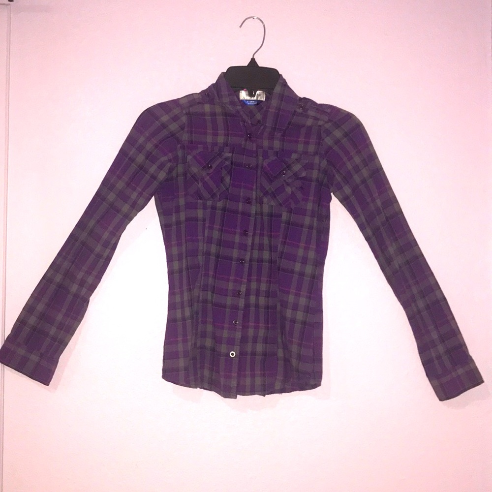 Purple flannel shirt